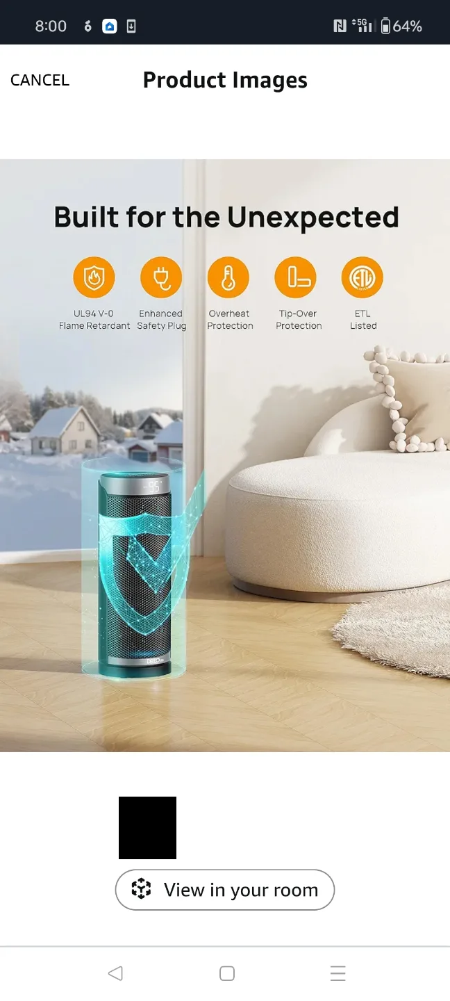 Dreo Solaris Slim H3 Space Heater image indicator(6)