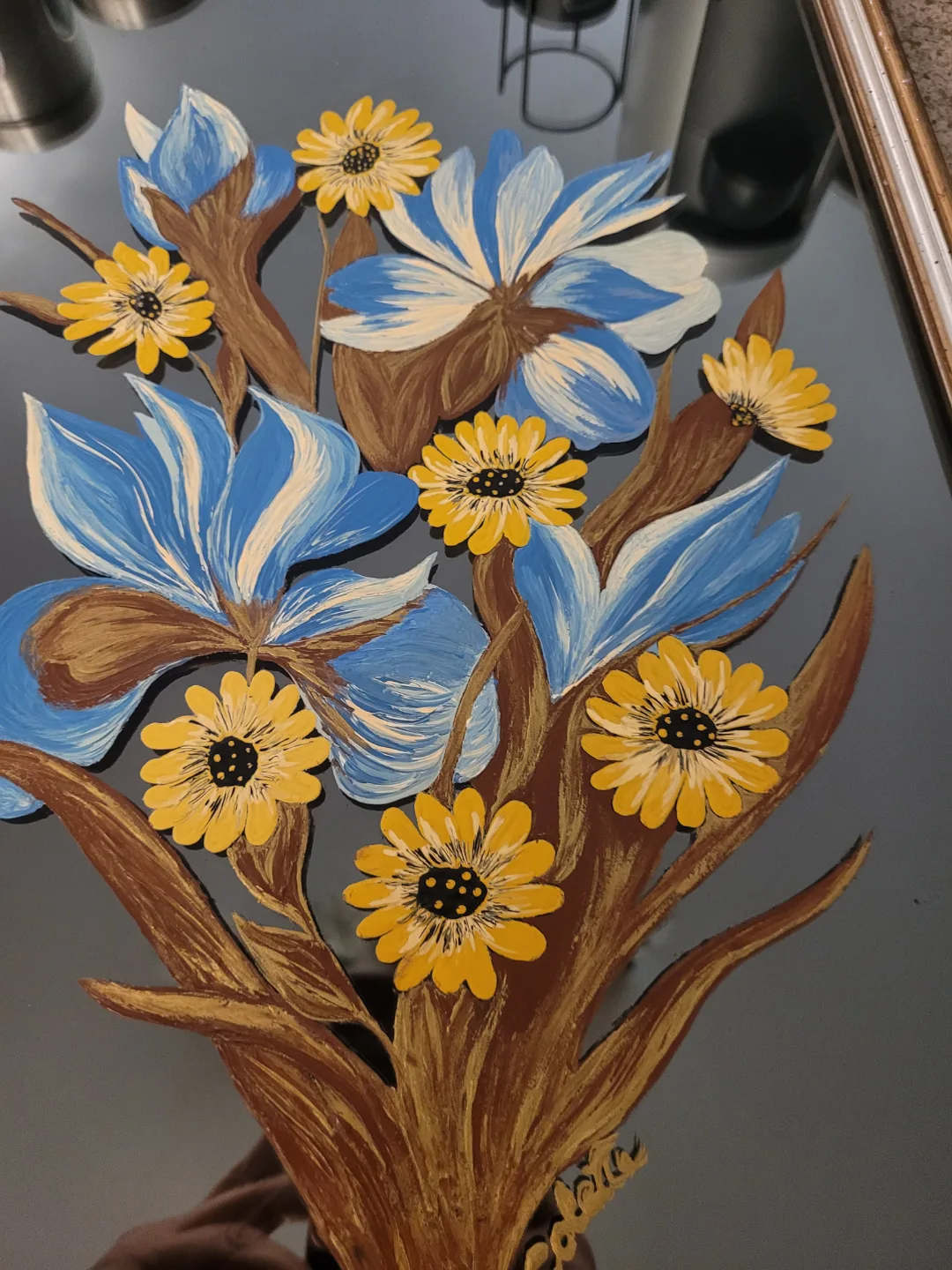 Vintage Floral Mirror Art -HAND MADE 200$ EACH image indicator(7)