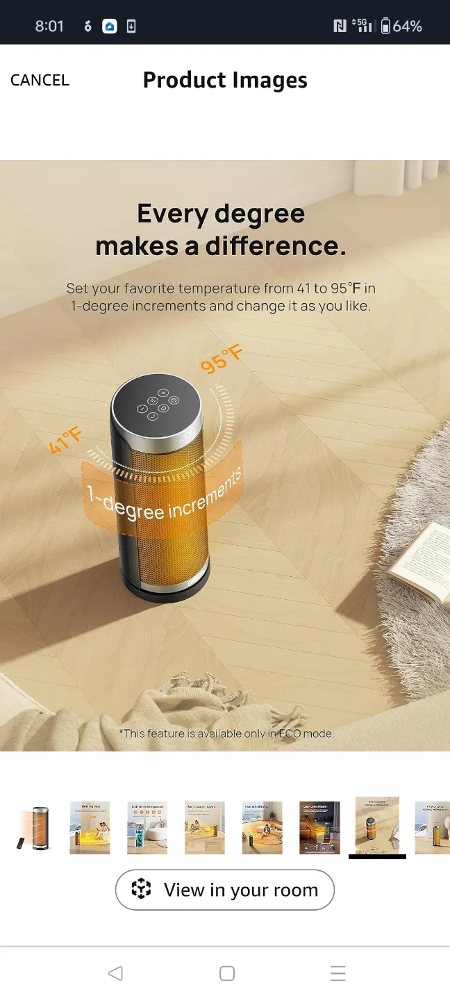 Dreo Solaris Slim H3 Space Heater image indicator(2)