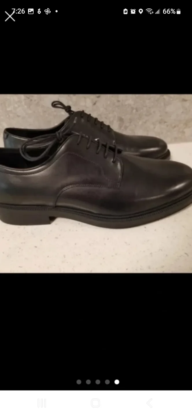 ZARA LEATHER SHOES Black SZ 44,10.5 B/New tagged image indicator(5)