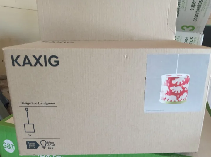 IKEA KAXIG Pendant Lamp Shade & fixture - Hippo Design image indicator(2)