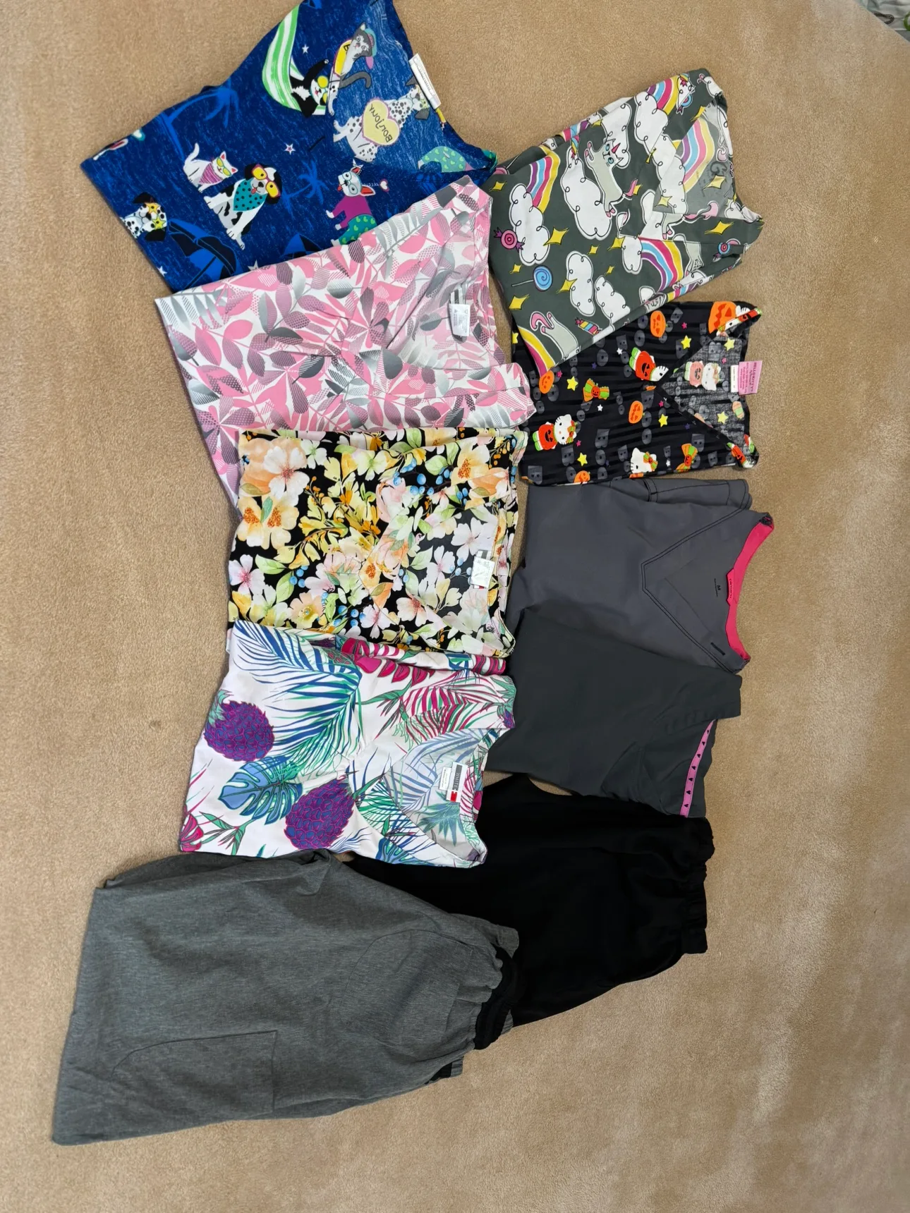 Moving: Bundle of 8 Scrubs Tops & 2 Bottoms thumbnail