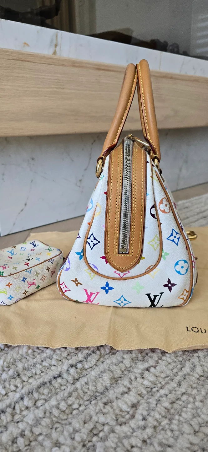 Louis Vuitton  White Monogram Multicolore Canvas Priscilla Bag image indicator(2)