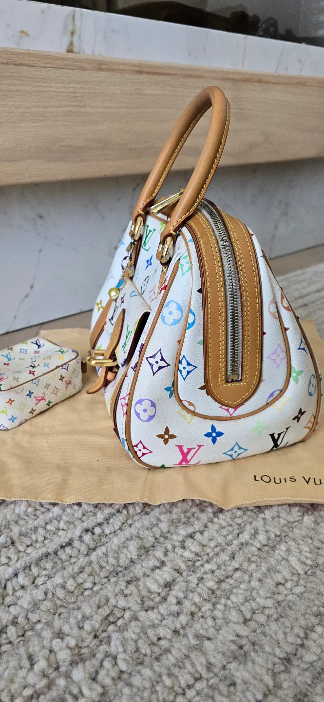 Louis Vuitton  White Monogram Multicolore Canvas Priscilla Bag image indicator(3)