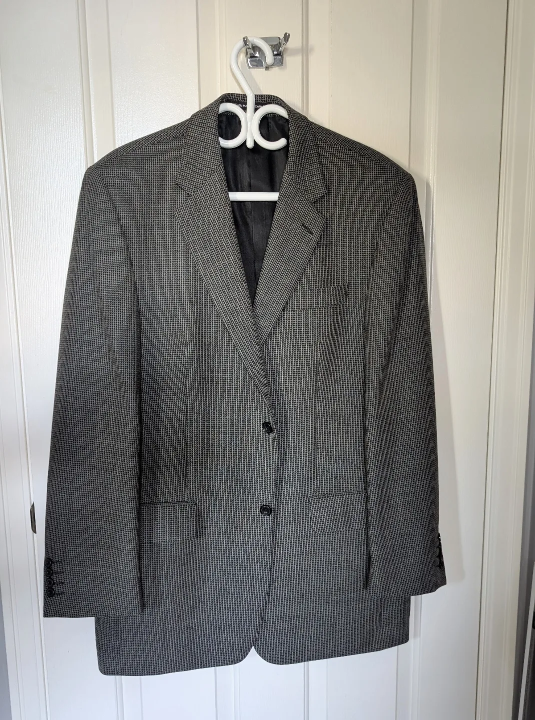 Men's Jones New York Grey Checkered Blazer