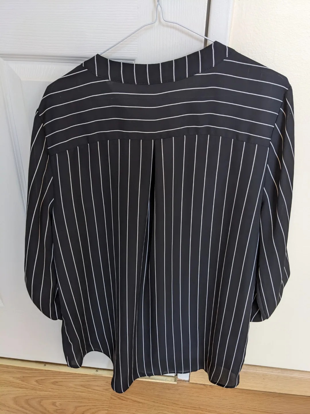 Suzy Shier Black and White Striped Blouse image indicator(3)