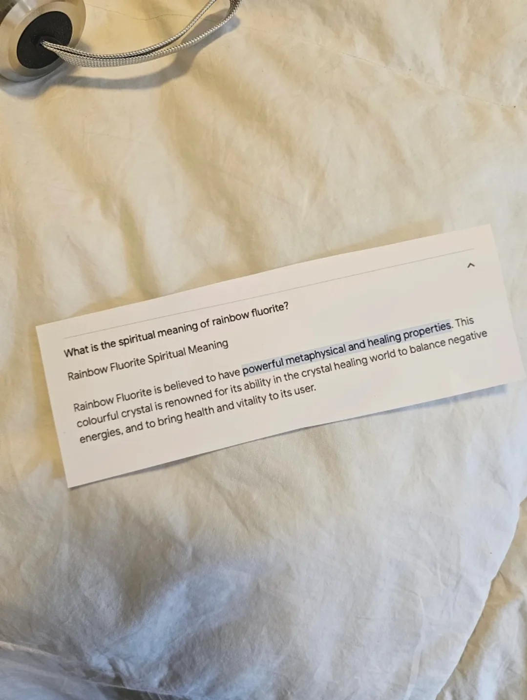 NEW GIFTABLE Crystal Infused Glass Water Bottle Rainbow Fluorite image indicator(7)