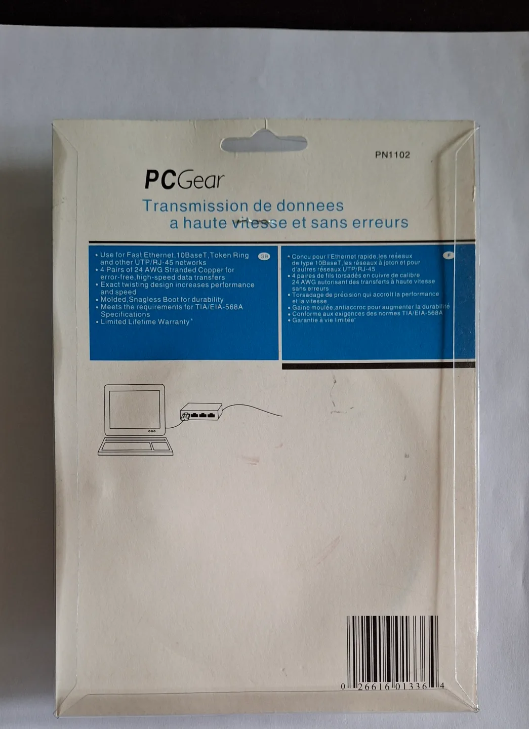 PCGear 1.8m CAT5e Ethernet Cable - High-Speed Data Transfer image indicator(2)