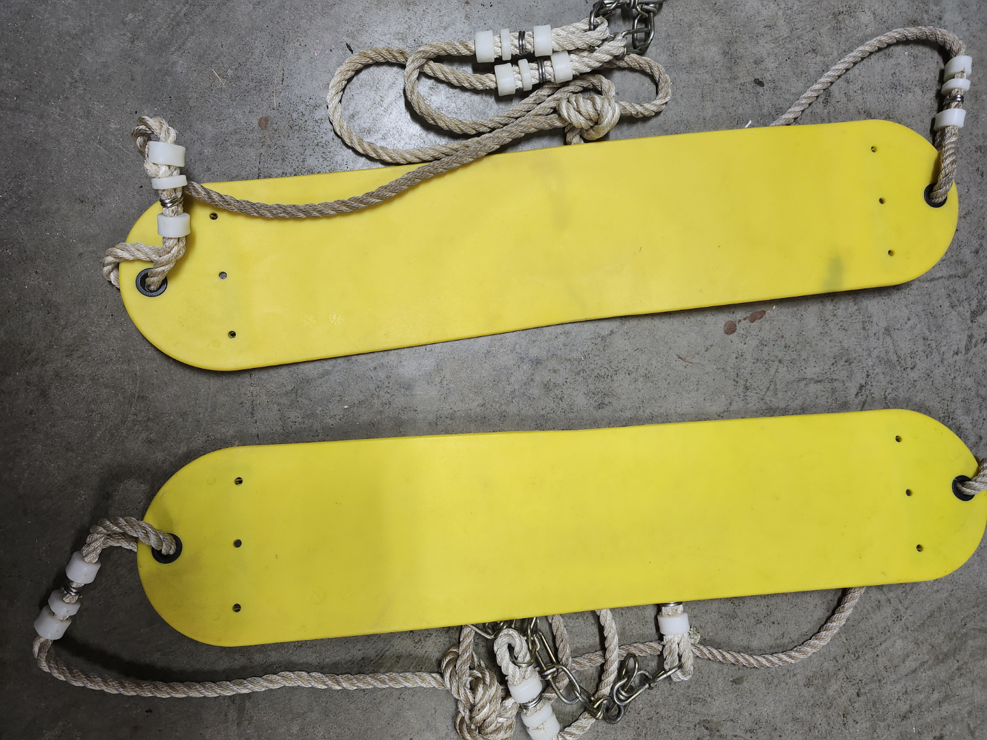 Yellow Plastic Swing Seats with Ropes - photo 2