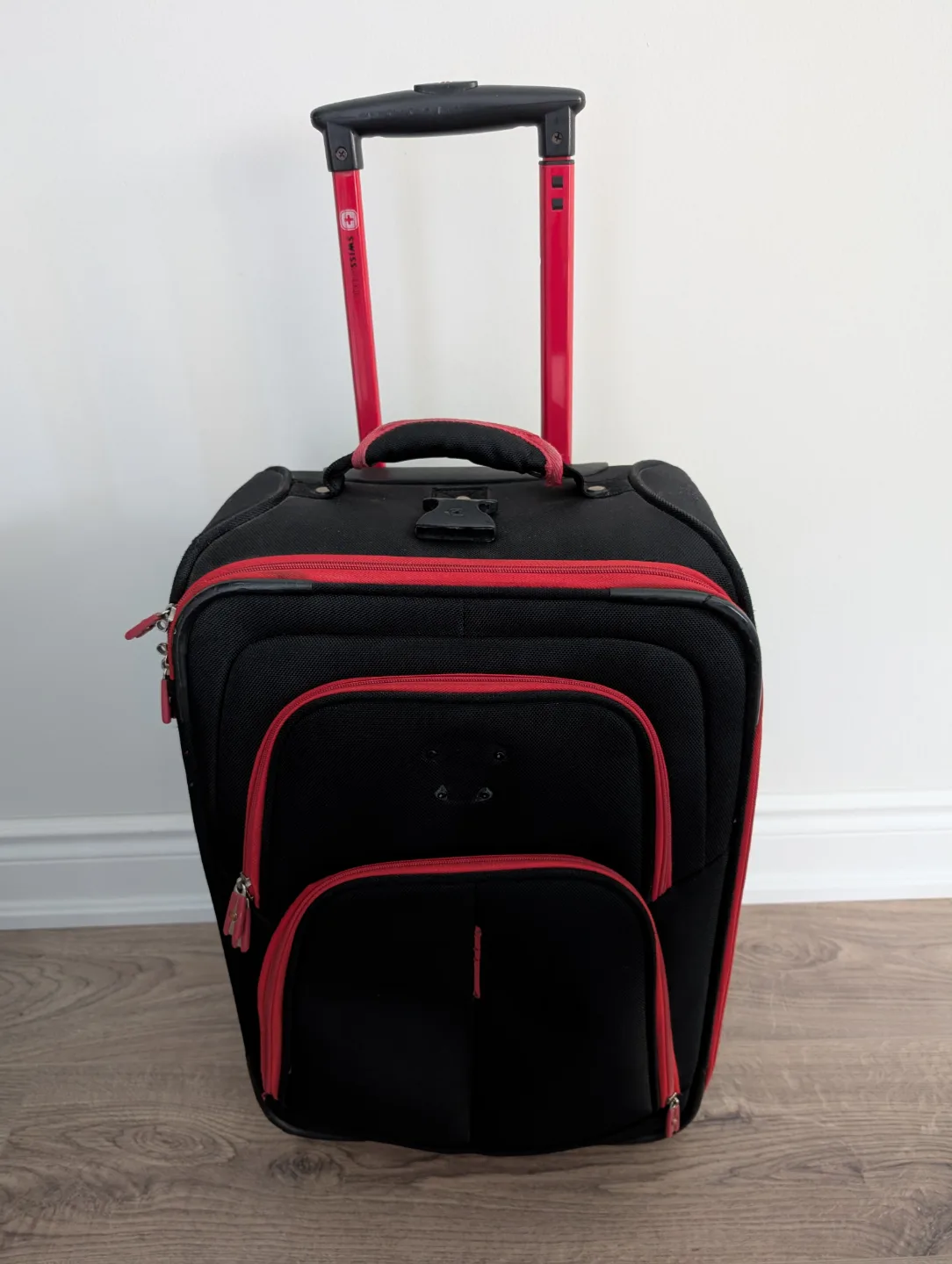 SwissGear Carry-On Suitcase - Black and Red thumbnail