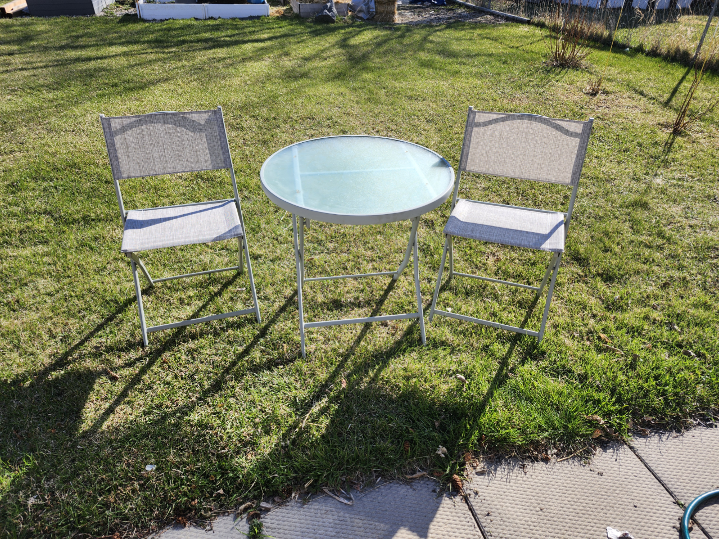Folding Patio Set - 2 Chairs & Table