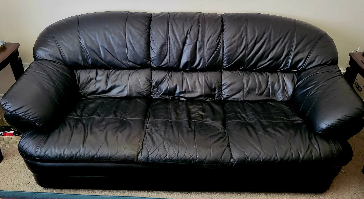 Black Leather Sofa