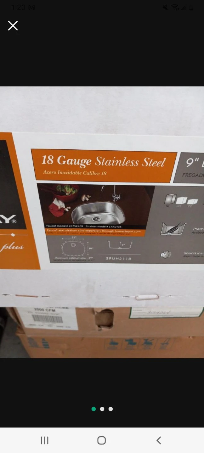 18 Gauge Stainless Steel 9" Deep Single Bowl Kitchen Sink