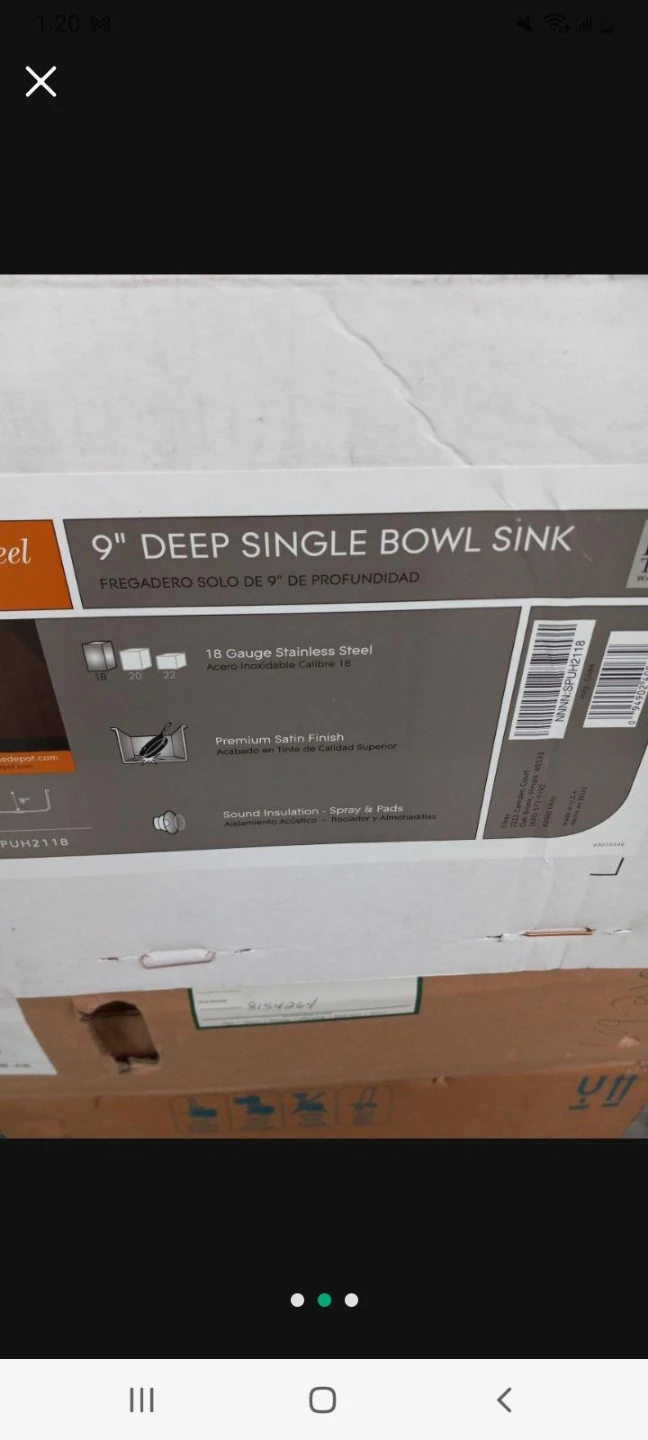 18 Gauge Stainless Steel 9" Deep Single Bowl Kitchen Sink - photo 2
