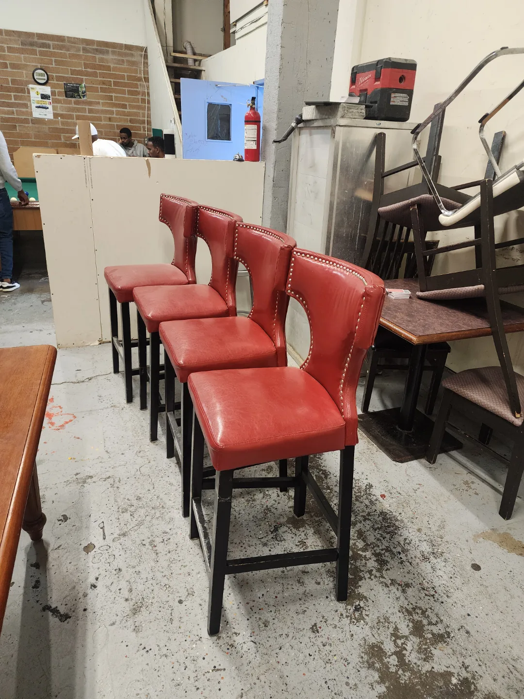 Set of four Red Bar Stools $ 120 per one image indicator(3)