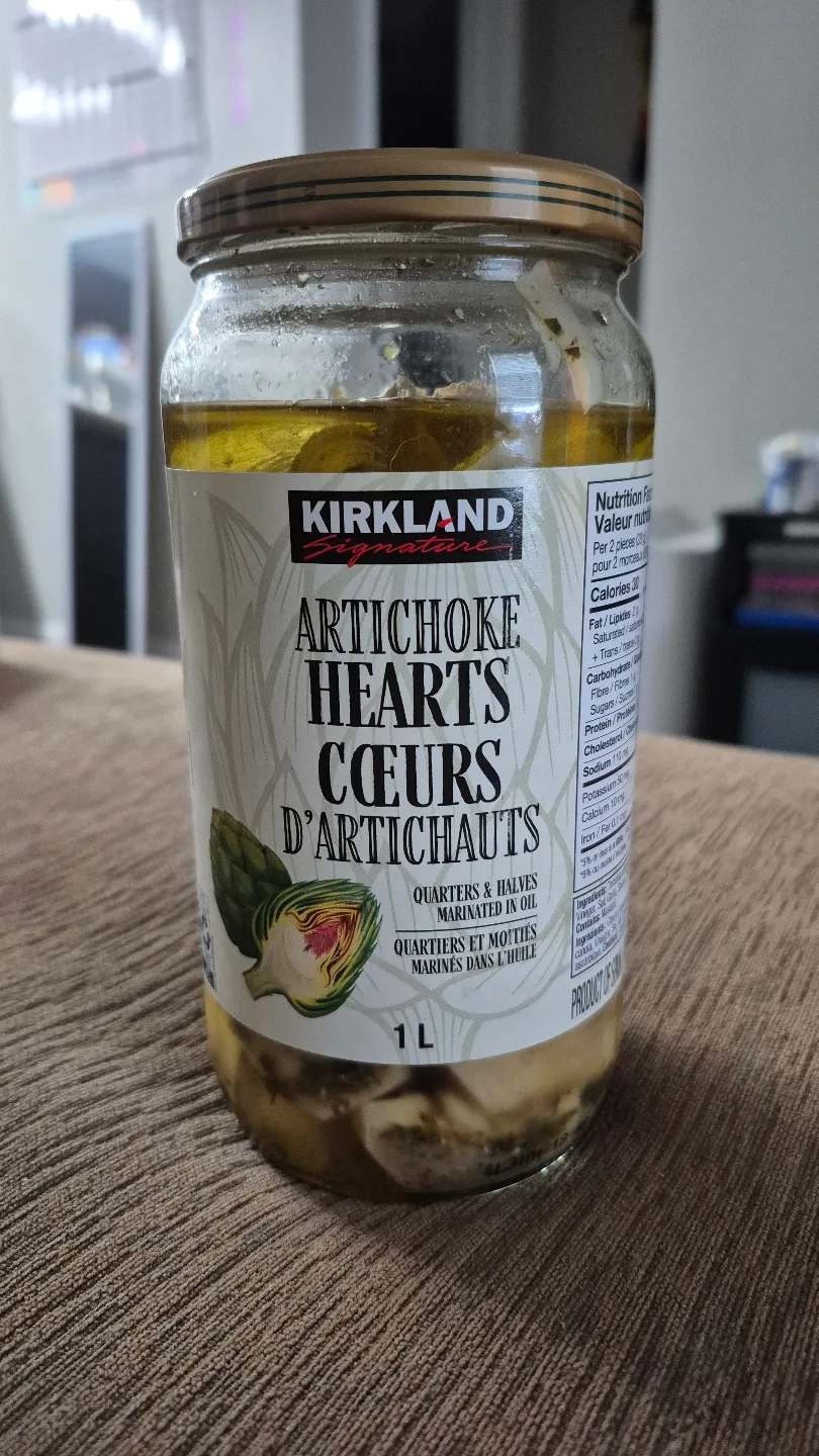 Kirkland Signature Artichoke Hearts - 1L Jar 🏒 thumbnail