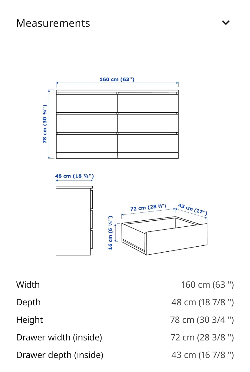 IKEA MALM 6-Drawer Dresser - Gray - photo 2