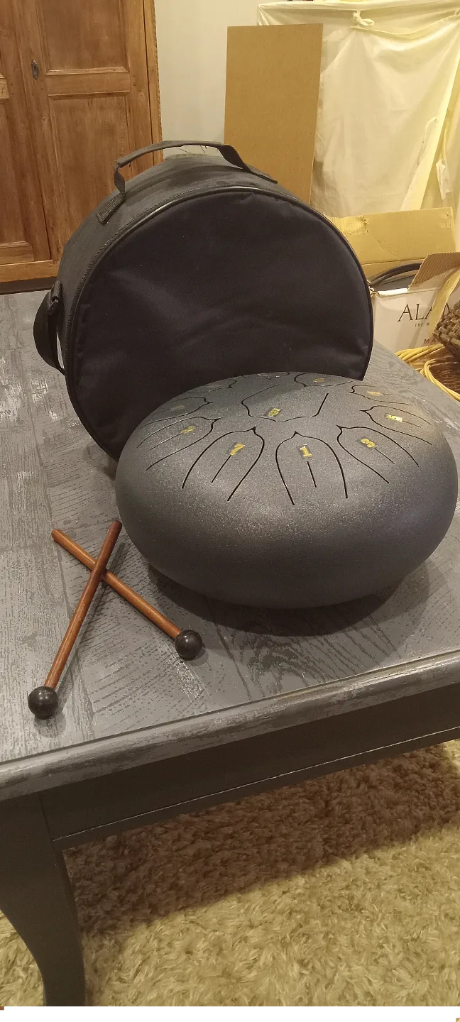 Handpan Steel Tongue Drum with Mallet image indicator(2)