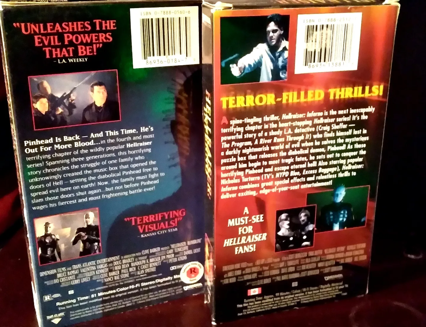 HELLRAISER VHS HORROR MOVIE CASSETTES image indicator(3)