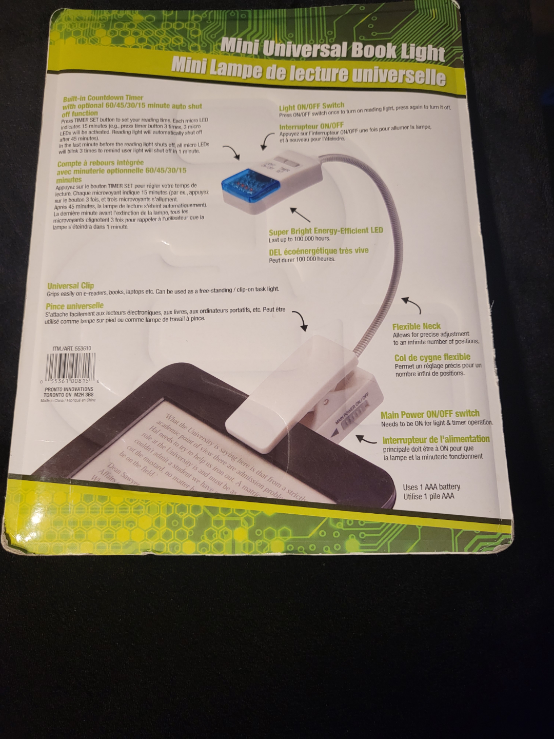 Mini Universal Book Light with Countdown Timer🏒 - photo 2