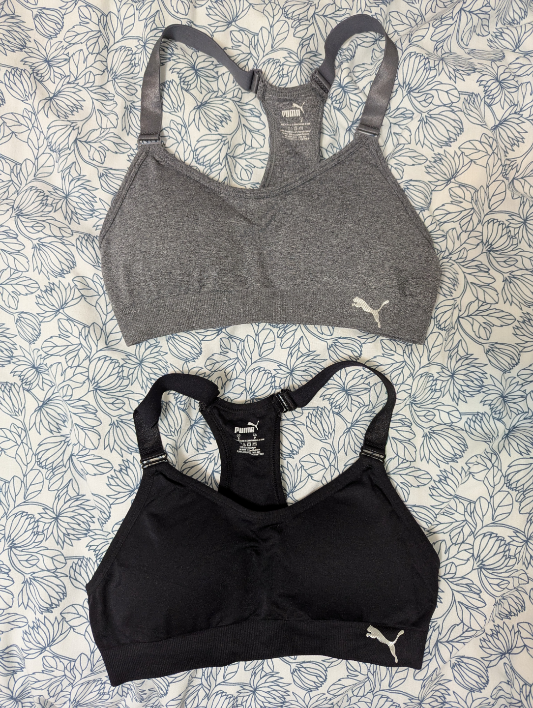 Two Puma Sports Bras - Size S