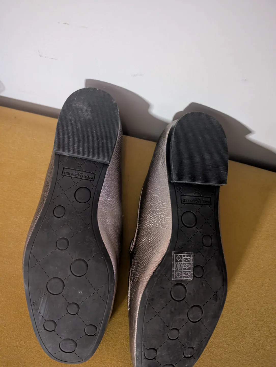 Karl Lagerfeld gold loafers image indicator(3)