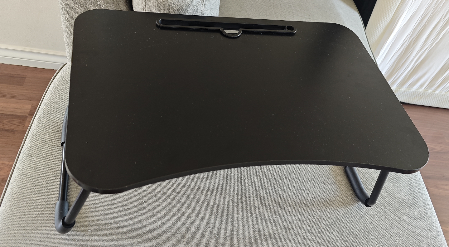 Black Laptop Table - Foldable Bed Tray