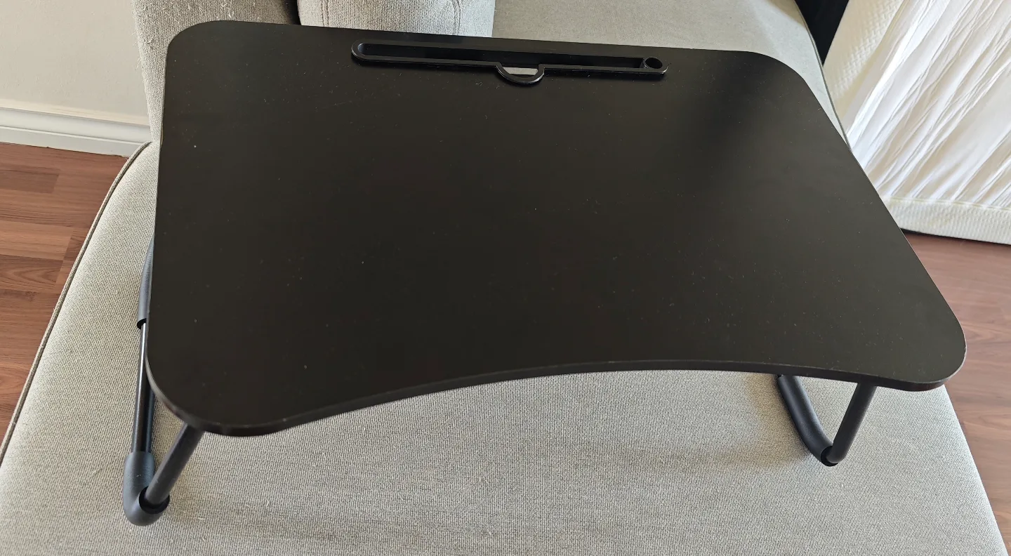 Black Laptop Table - Foldable Bed Tray