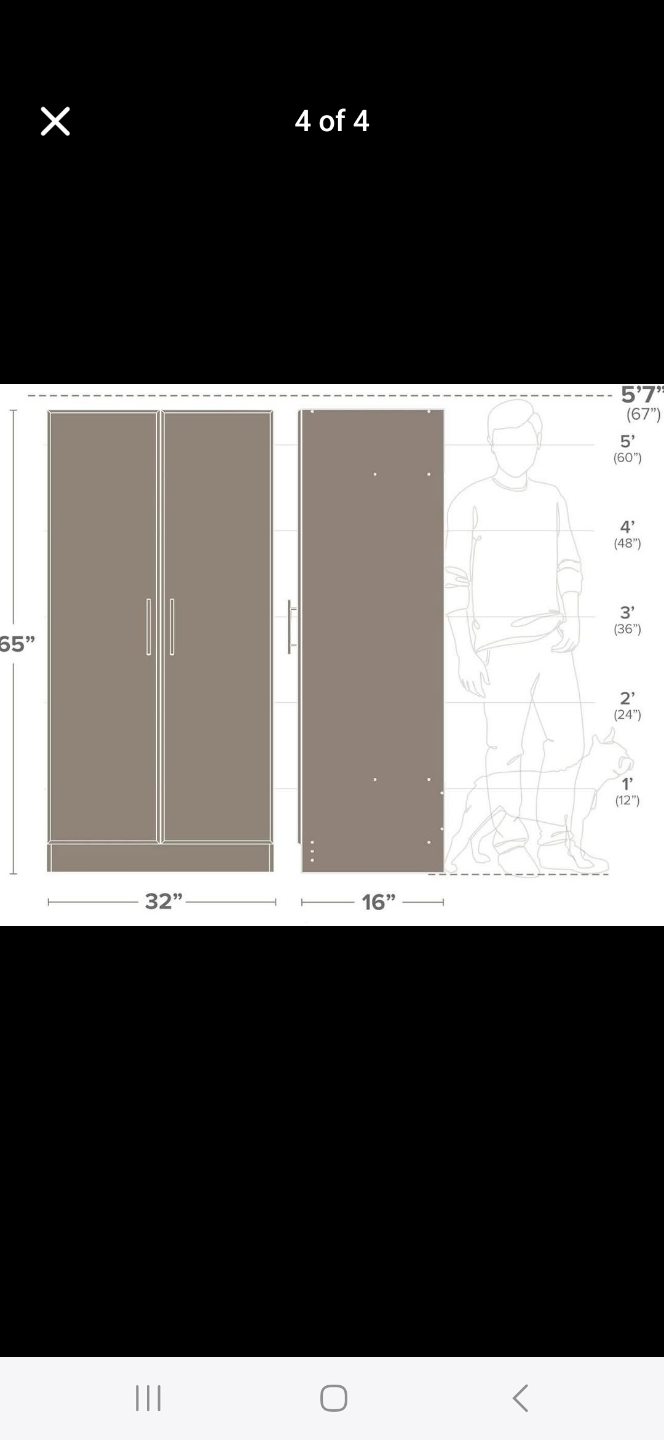 Black Storage Cabinet with Shelves - photo 2