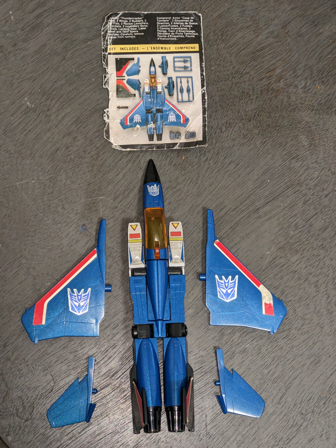 Vintage  Transformers Dicepticon Jet Figure