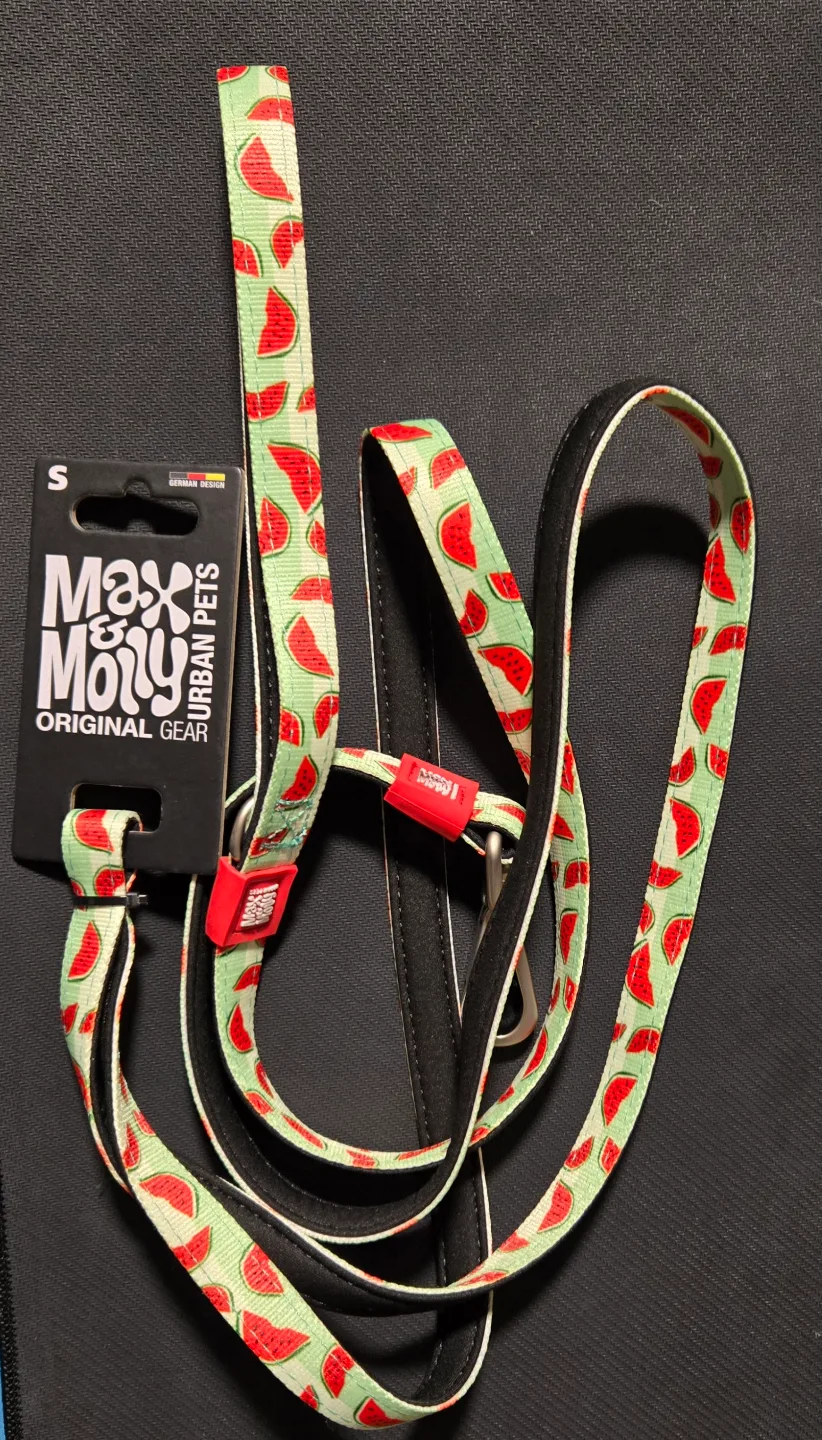 Max & Molly Urban Pets Watermelon Dog Leash - Size S thumbnail