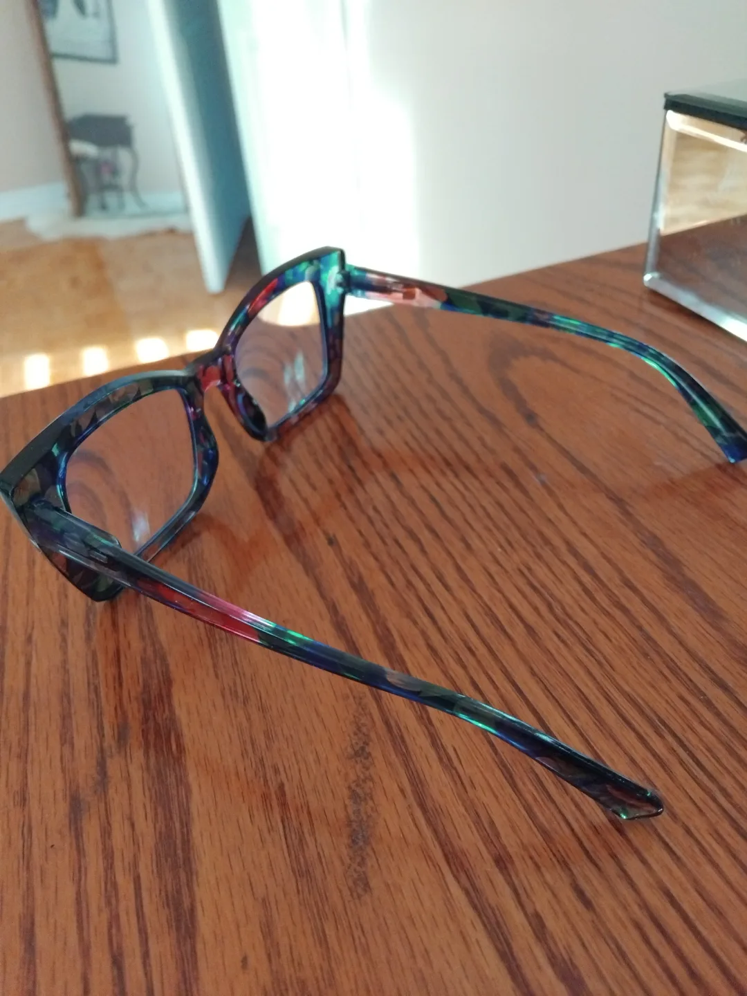 3.0 Floral Cat Eye Blue Light Glasses image indicator(2)