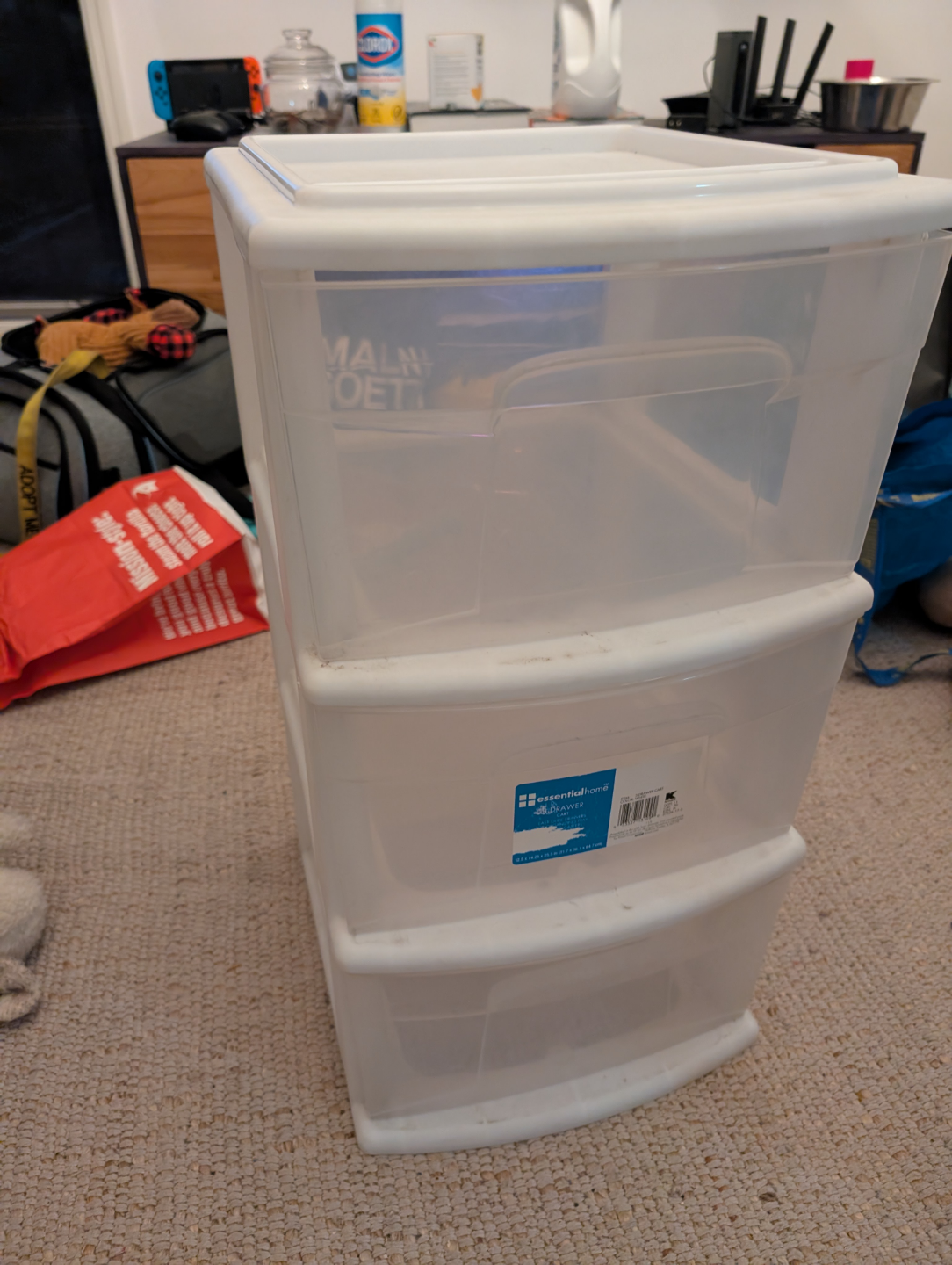 White 3-Drawer Plastic Organizer - photo 5