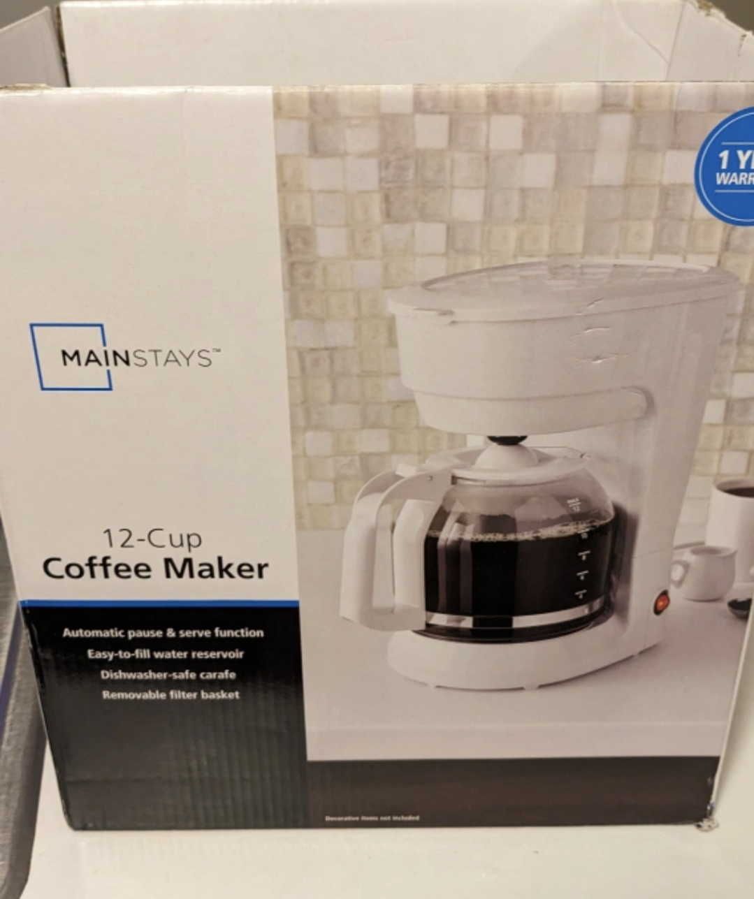 Mainstays 12-Cup Coffee Maker - White - photo 2