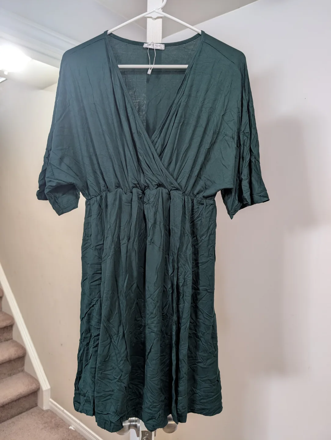 EKOUAER Emerald Green Mini Dress, Size M thumbnail