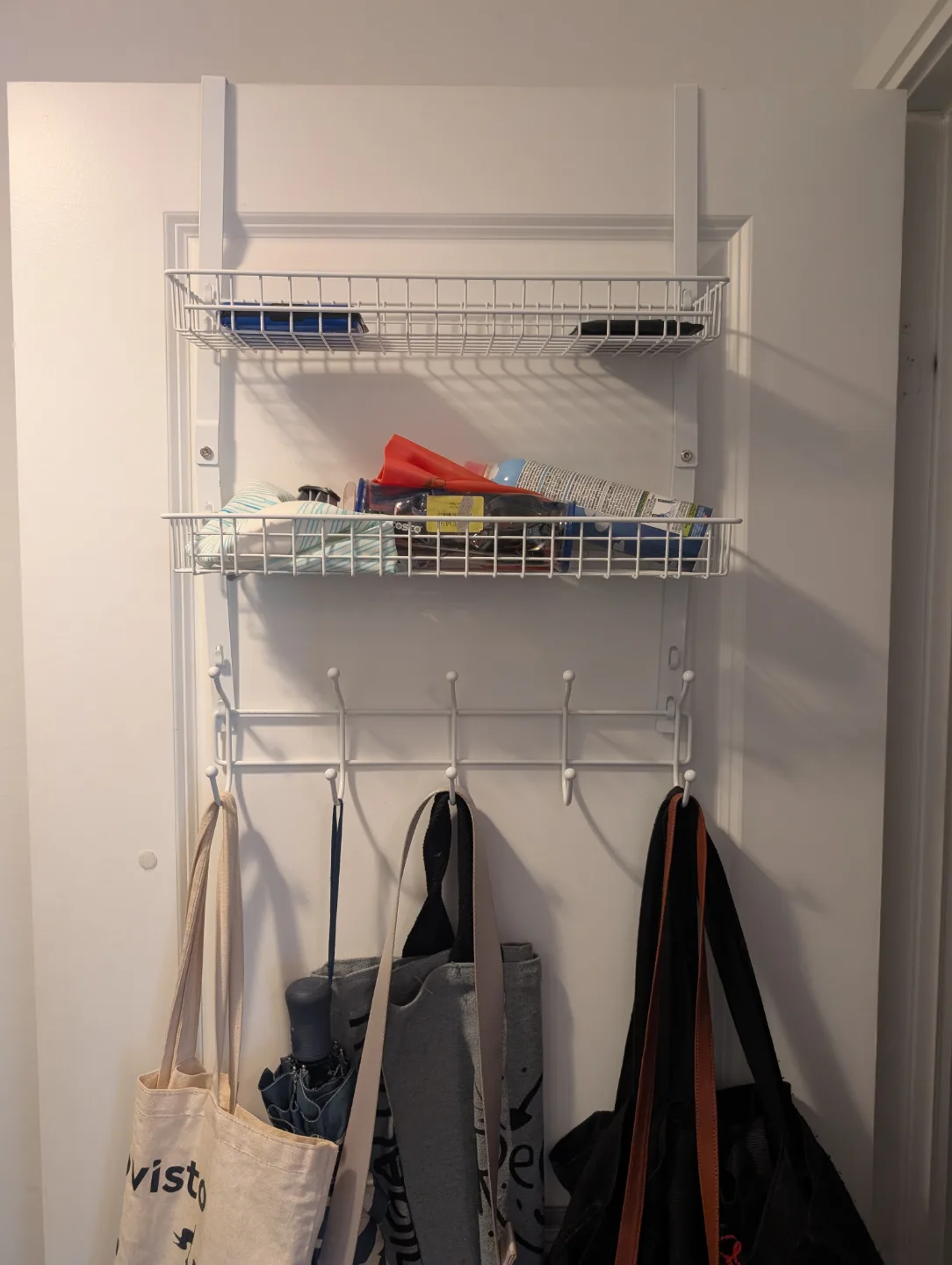 Over-the-Door Organizer with Shelves and Hooks thumbnail