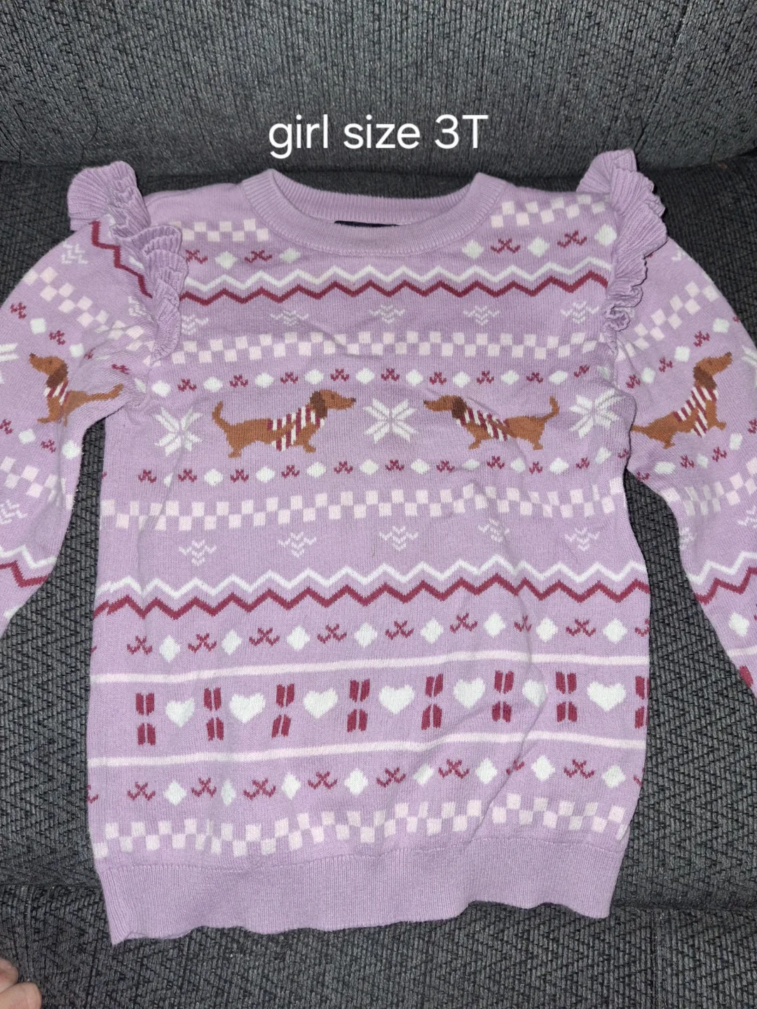 Purple Dachshund Sweater thumbnail