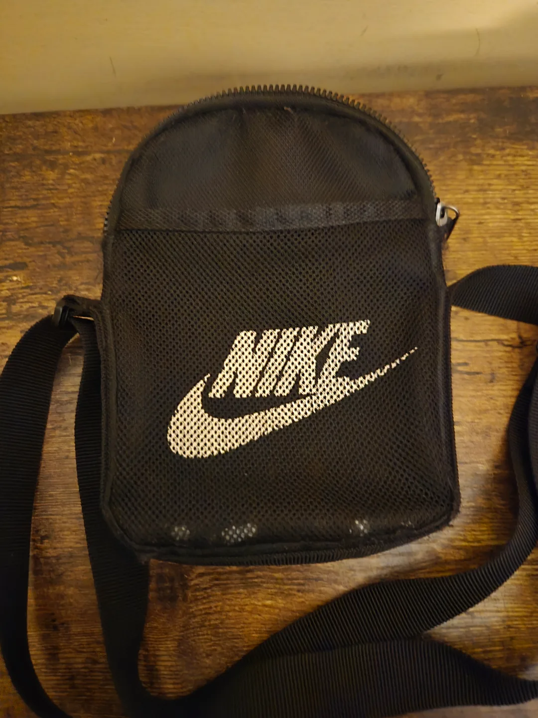 Nike Black Mesh Crossbody Bag thumbnail