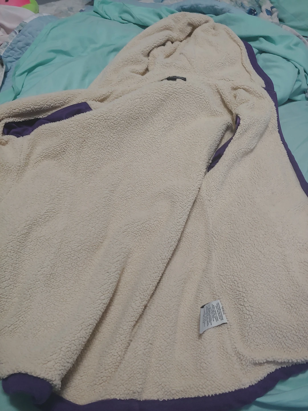 Purple Sherpa-Lined Hooded Jacket - photo 2