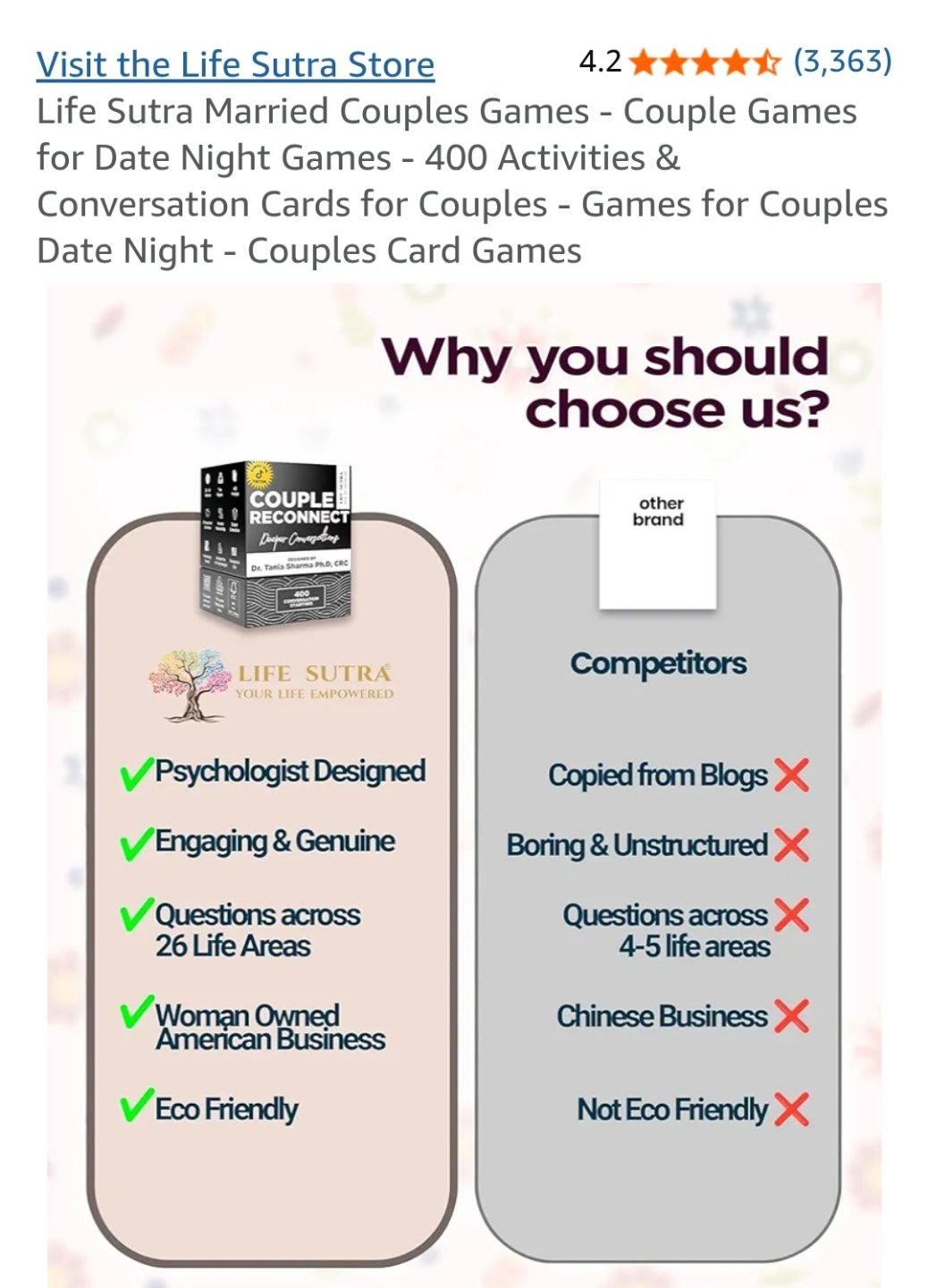 Life Sutra Couple Reconnect Card Game - photo 4