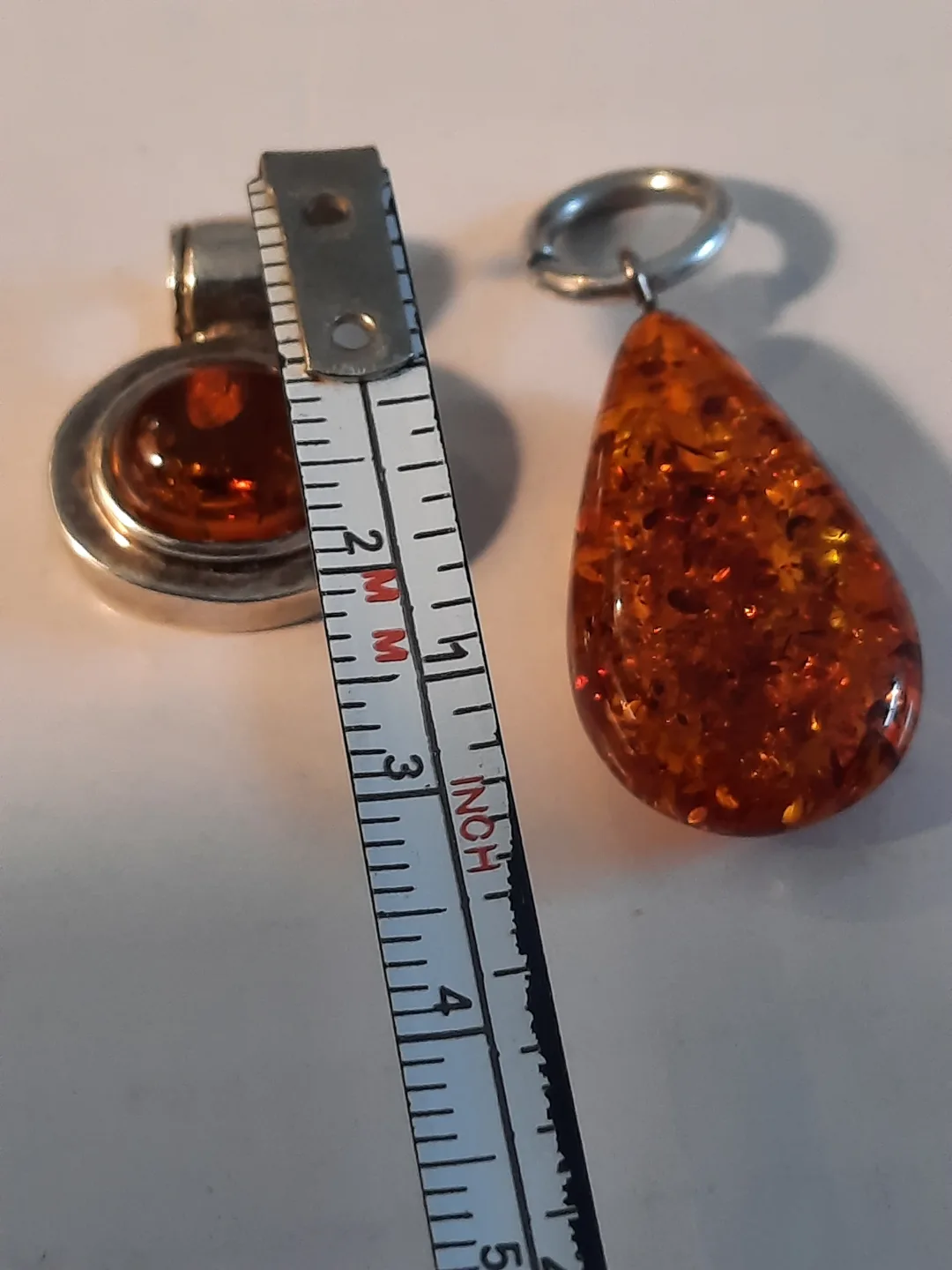 Amber Pendants on sterling silver image indicator(4)