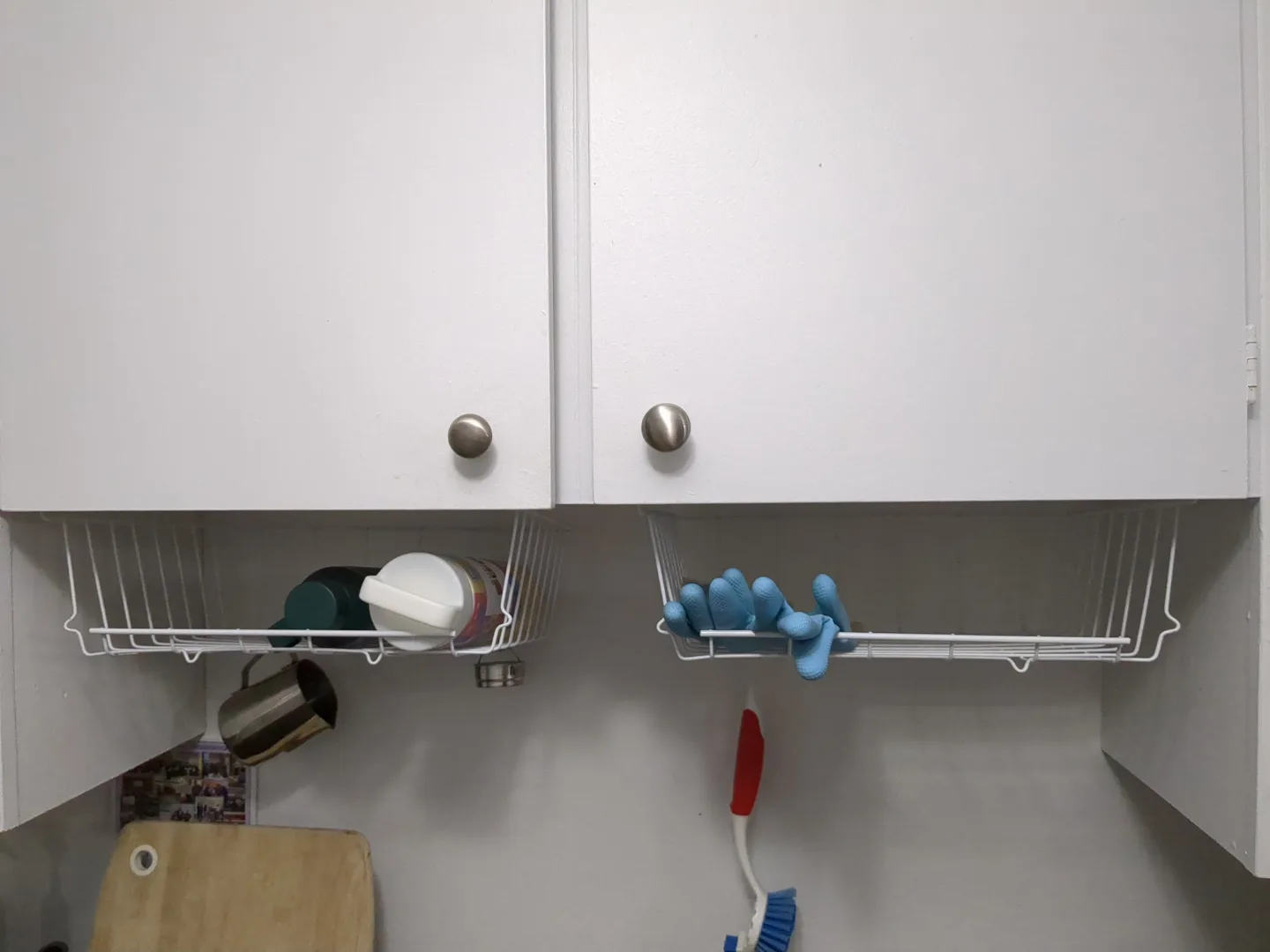 Set of 2 - White Under-Cabinet Baskets thumbnail