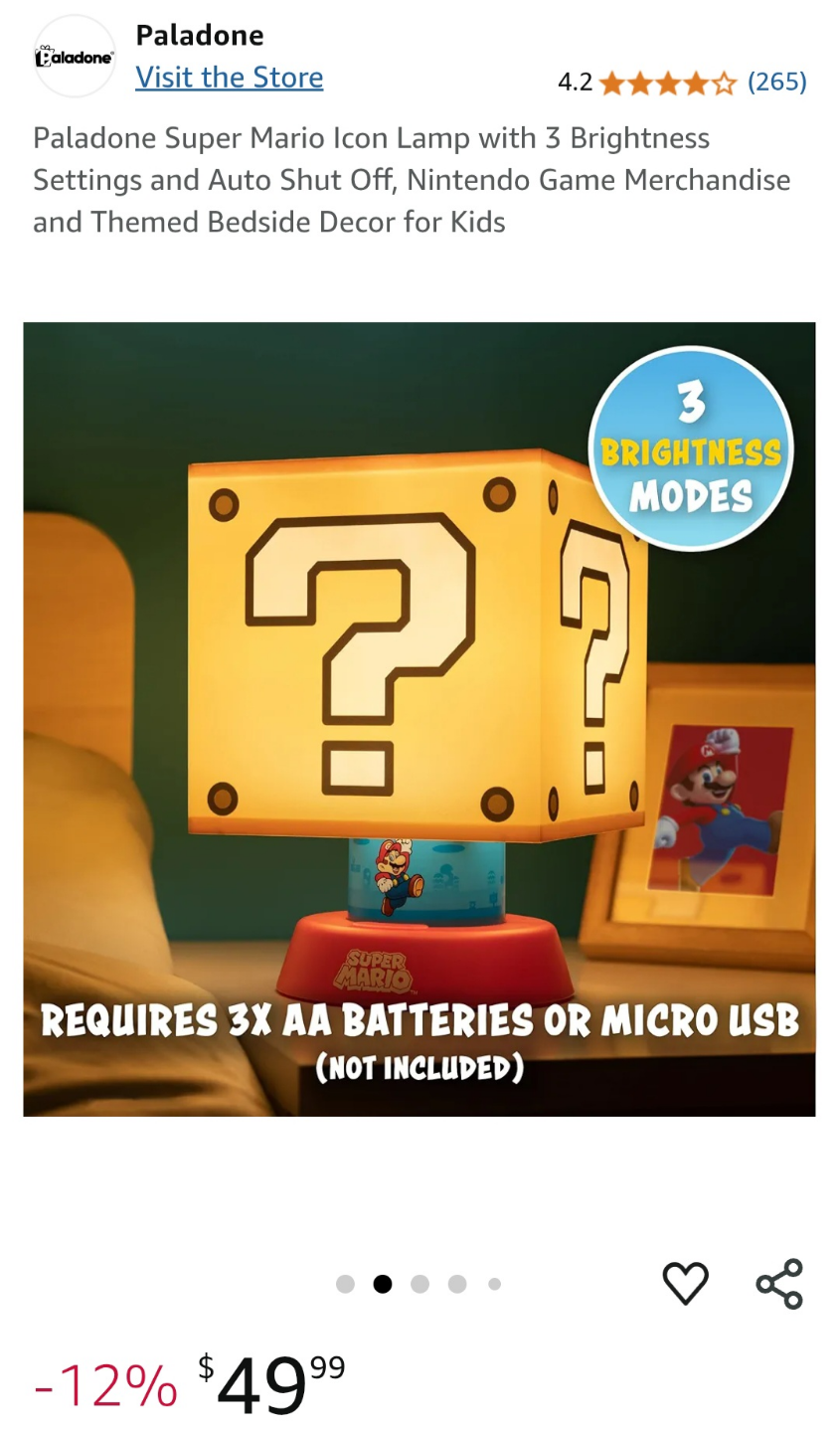 Paladone Super Mario Icon Lamp