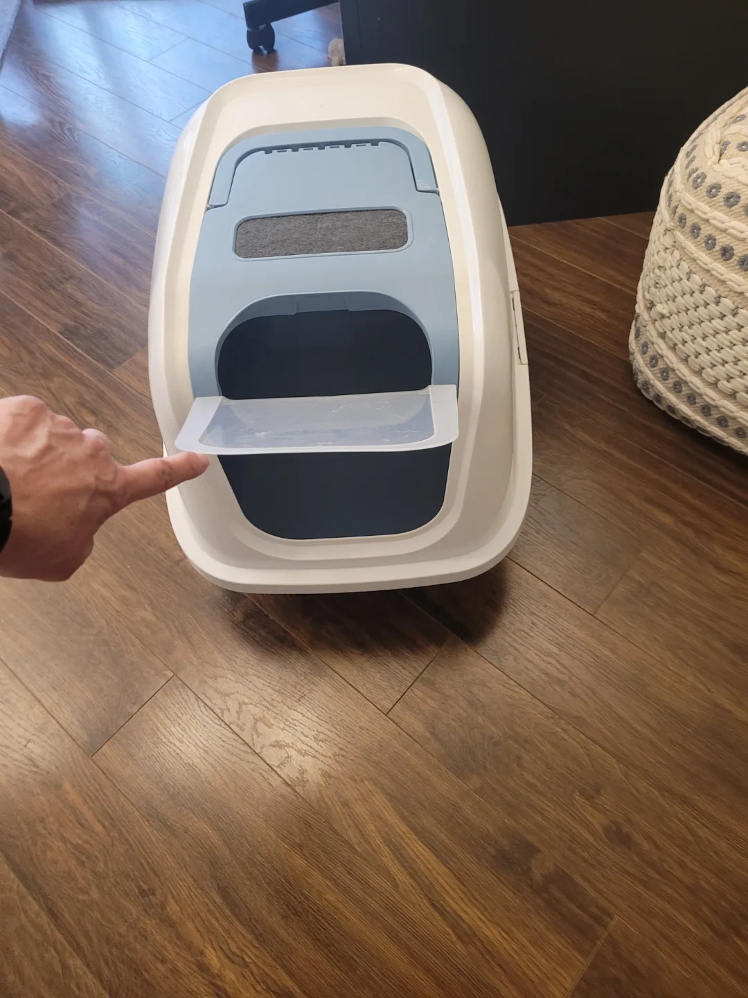 Enclosed Cat Litter Box with door&large scoop box image indicator(6)