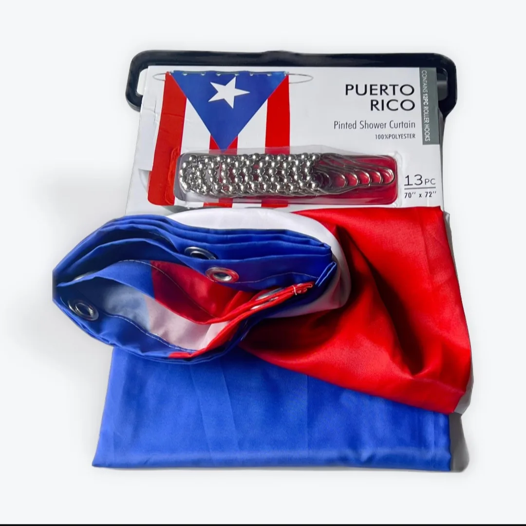 Puerto Rico Flag Shower Curtain 70"x72" image indicator(2)