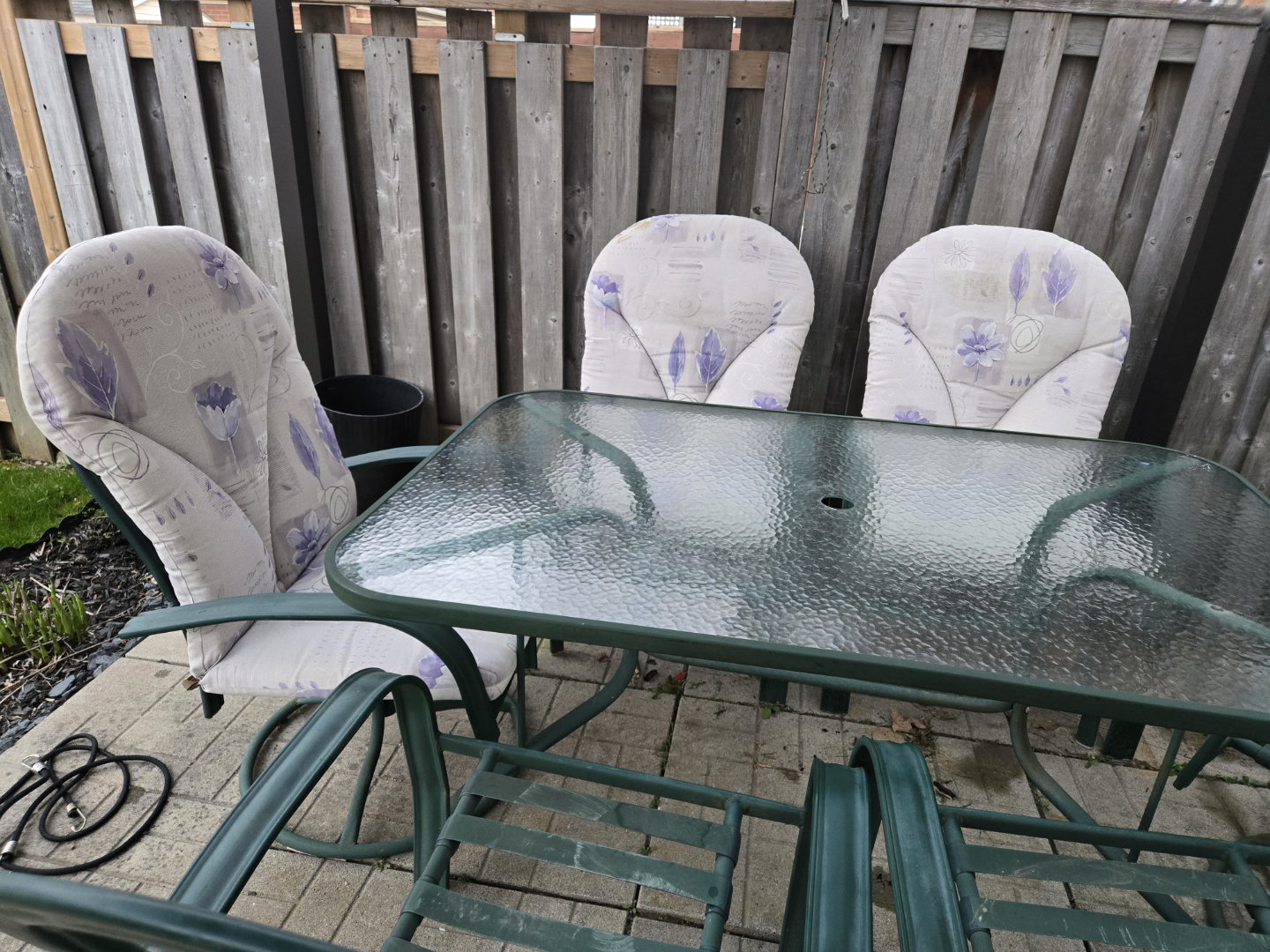 Outdoor Patio Set - Table and Six Chairs with Cushions - photo 2