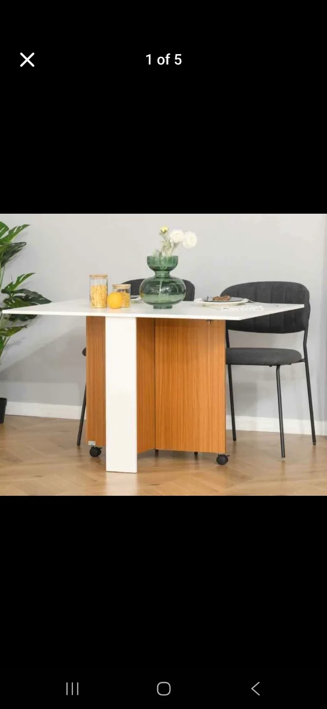 🧡Space-Saving Folding Square Table with Wheels image indicator(3)