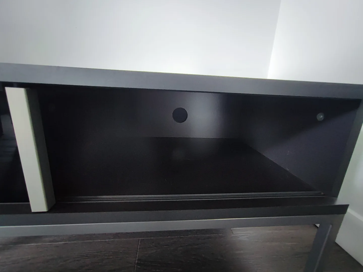 Grey Modern TV Stand with Storage and Metal Legs image indicator(5)