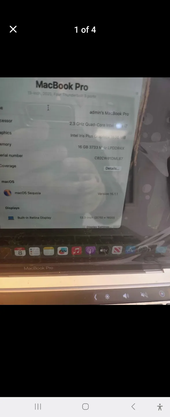 MacBook Pro 13" 2.3ghz quad corei5 16gb 256GAdobe Final Logic Of image indicator(3)