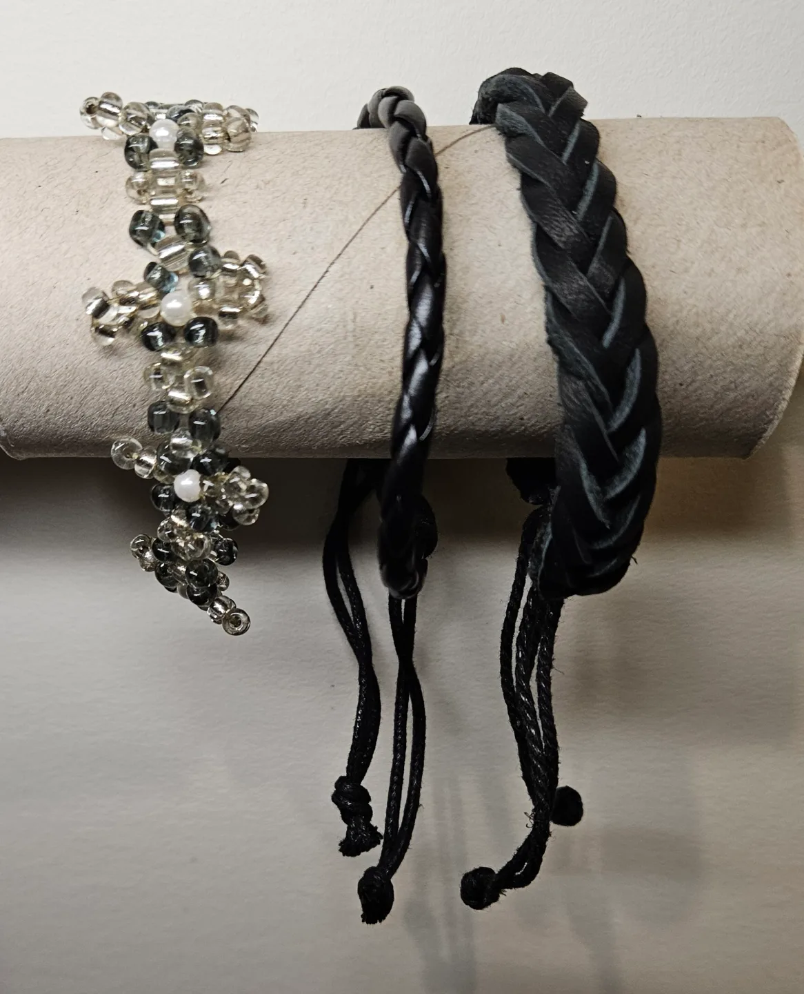 Three Bracelets - Beaded and Leather 🧡 image indicator(3)